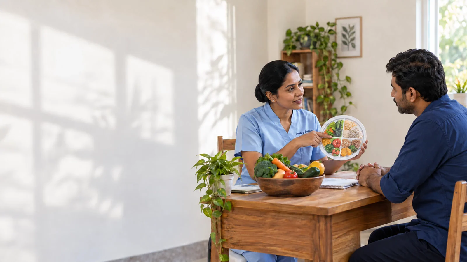 AI-generated representative scene: Understanding nutrition and wellbeing.